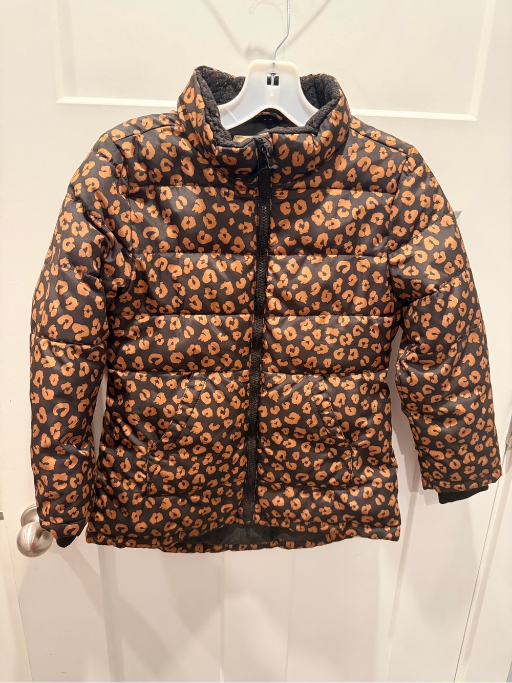 Thereabouts Girls M 10/12 Leopard Print Puffer Jacket